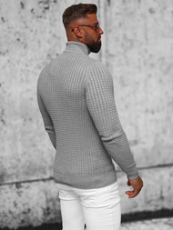 Sweter męski golf szary OZONEE L/1539Z