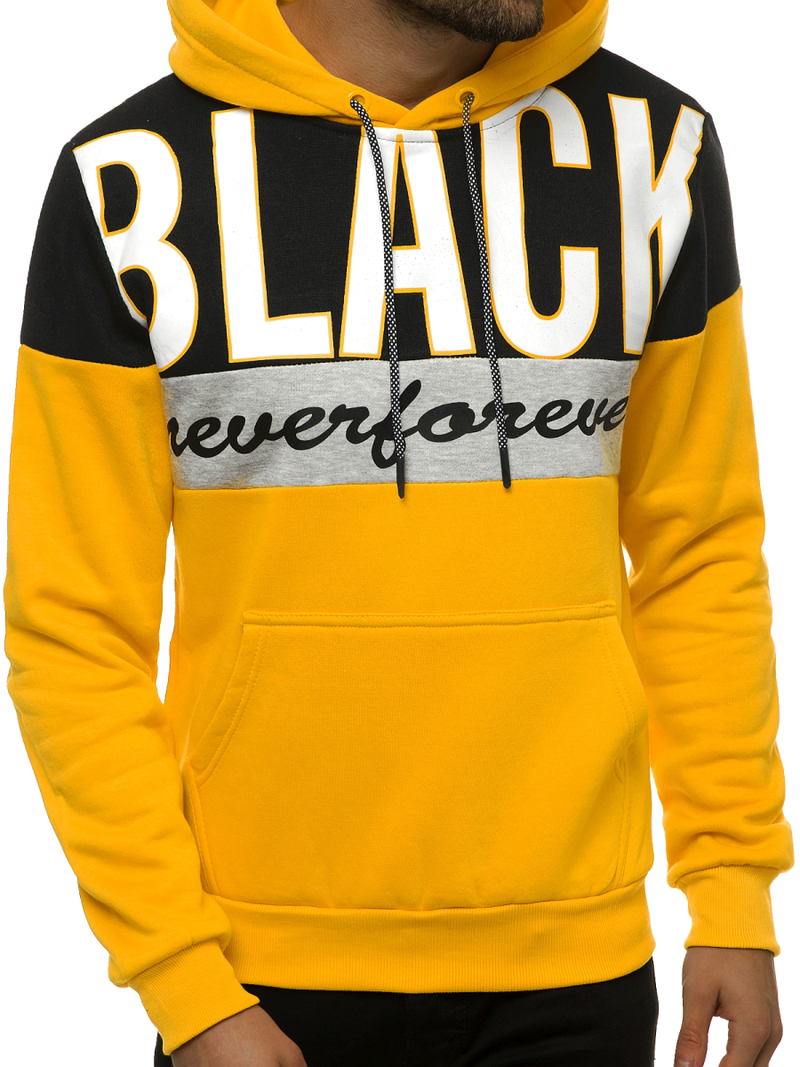 Bluza z kapturem męska żółta OZONEE JS/KS2120