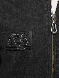 Kurtka męska jeansowa czarna OZONEE NB/MJ509N