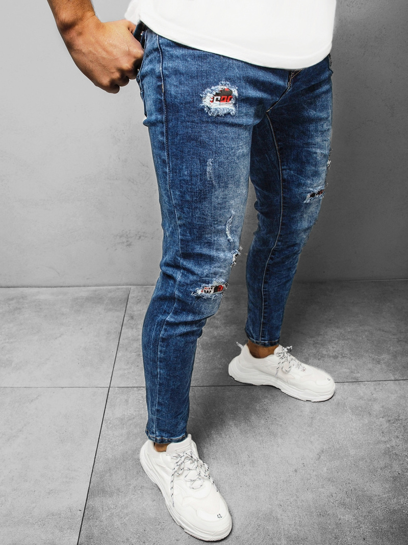 Джинси чоловічі Синi OZONEE DR/TF092Z