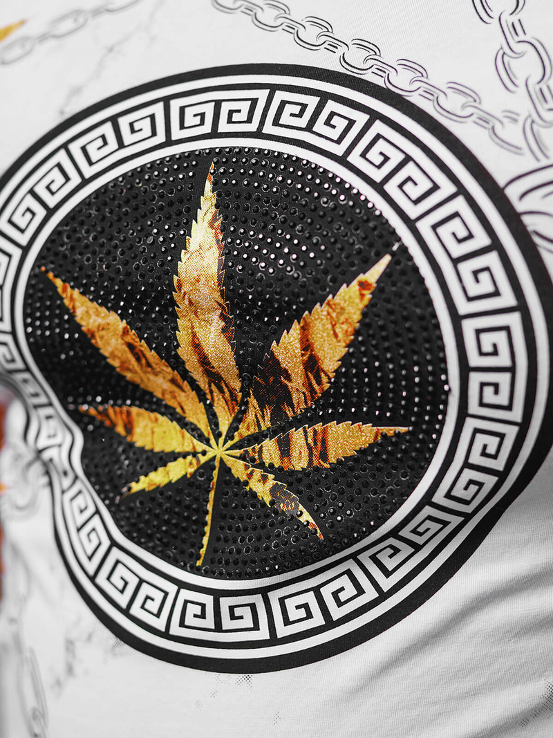 Komplet dresowy męski biało-czarny OZONEE O/HM757Z