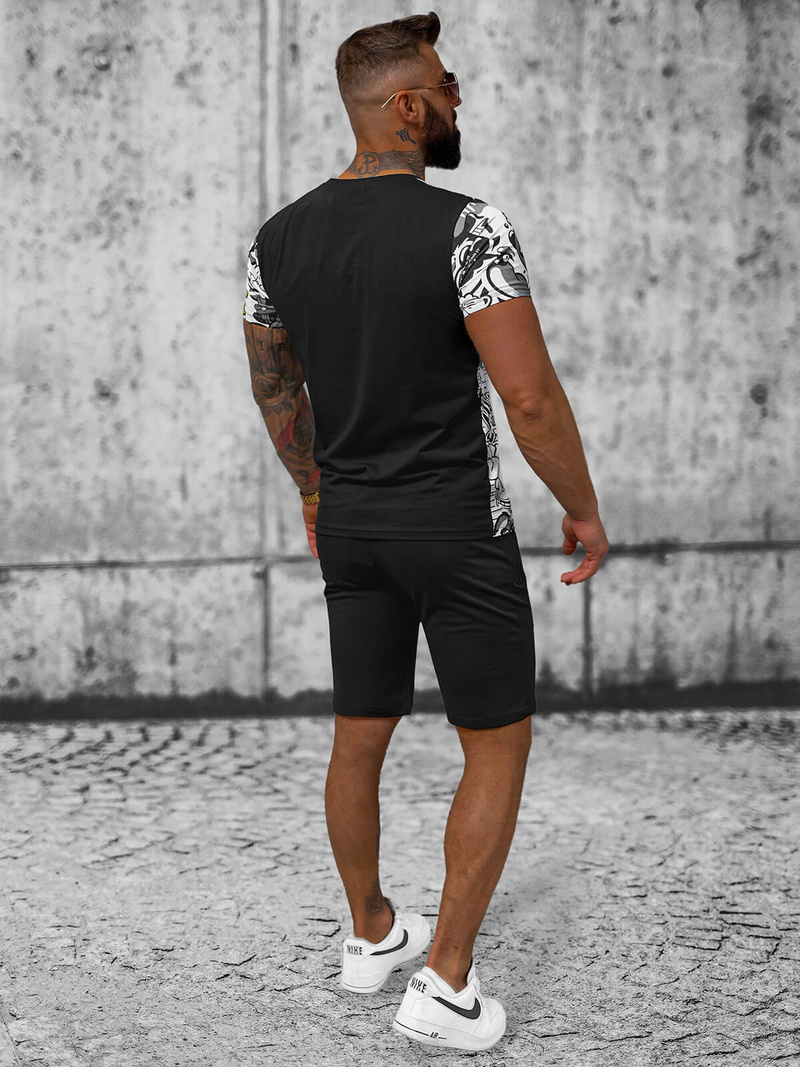 Чоловічий спортивний комплект Чорно-Жовтий OZONEE O/HM789Z