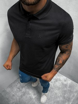 Koszulka męska polo czarna OZONEE MACH/P1500Z