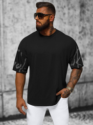 T-shirt męski oversize czarny OZONEE O/3428