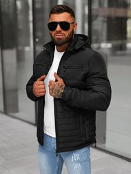 Kurtka męska pikowana czarna OZONEE JS/5M3276/392