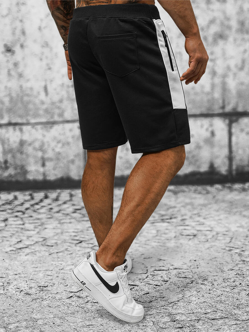 Spodenki dresowe męskie czarne OZONEE JS/8K936