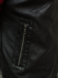 Куртка шкіряна чоловіча Чорно-Червона OZONEE YD/BF59359Z