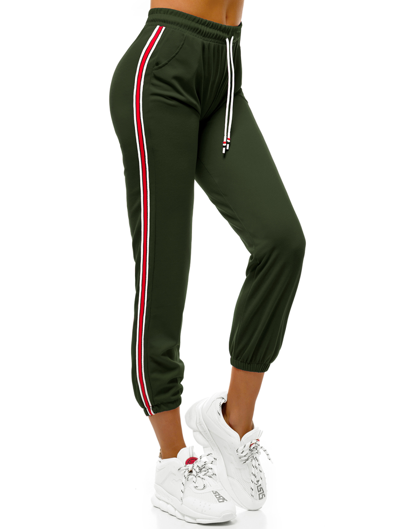 Spodnie dresowe damskie khaki OZONEE JS/1020/A7/B