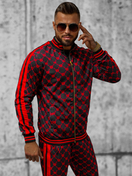 Komplet dresowy męski czarno-czerwony OZONEE O/12136