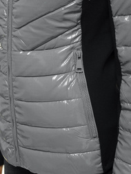 Kurtka zimowa damska z futerkiem szara OZONEE O/DK059/24