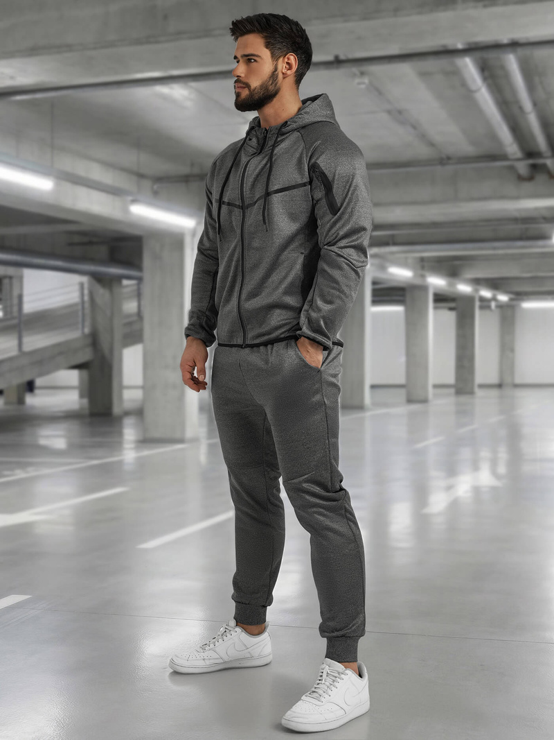 Komplet dresowy męski grafitowy OZONEE JS/8C1966/5