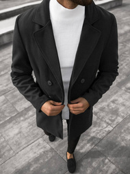 Płaszcz męski czarny OZONEE JS/79B3073