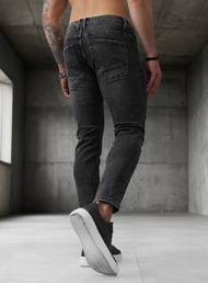 Spodnie jeansowe męskie slim fit czarne OZONEE O/JK2918