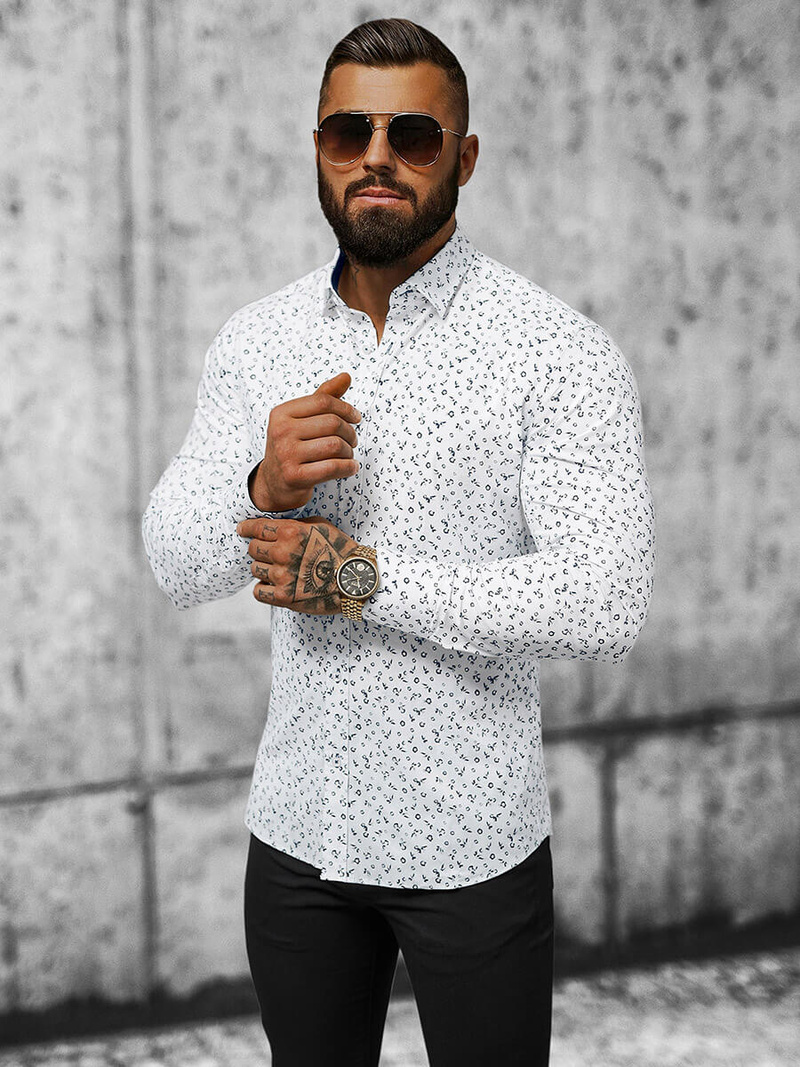 Koszula męska biała OZONEE O/V14