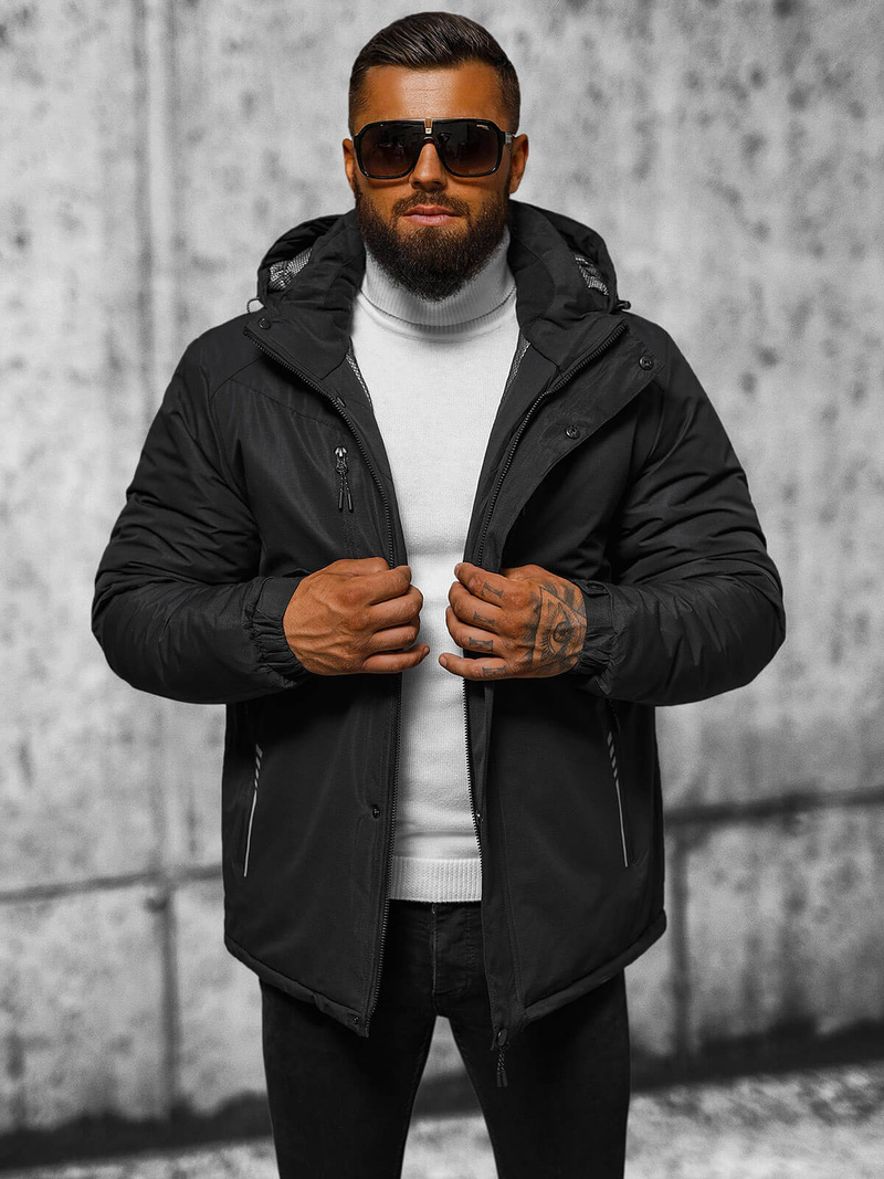 Куртка чоловіча чорна OZONEE JS/22M321/392