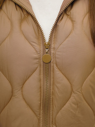 Стьобаний жіночий жилет Темно-Бежева OZONEE O/H928/89