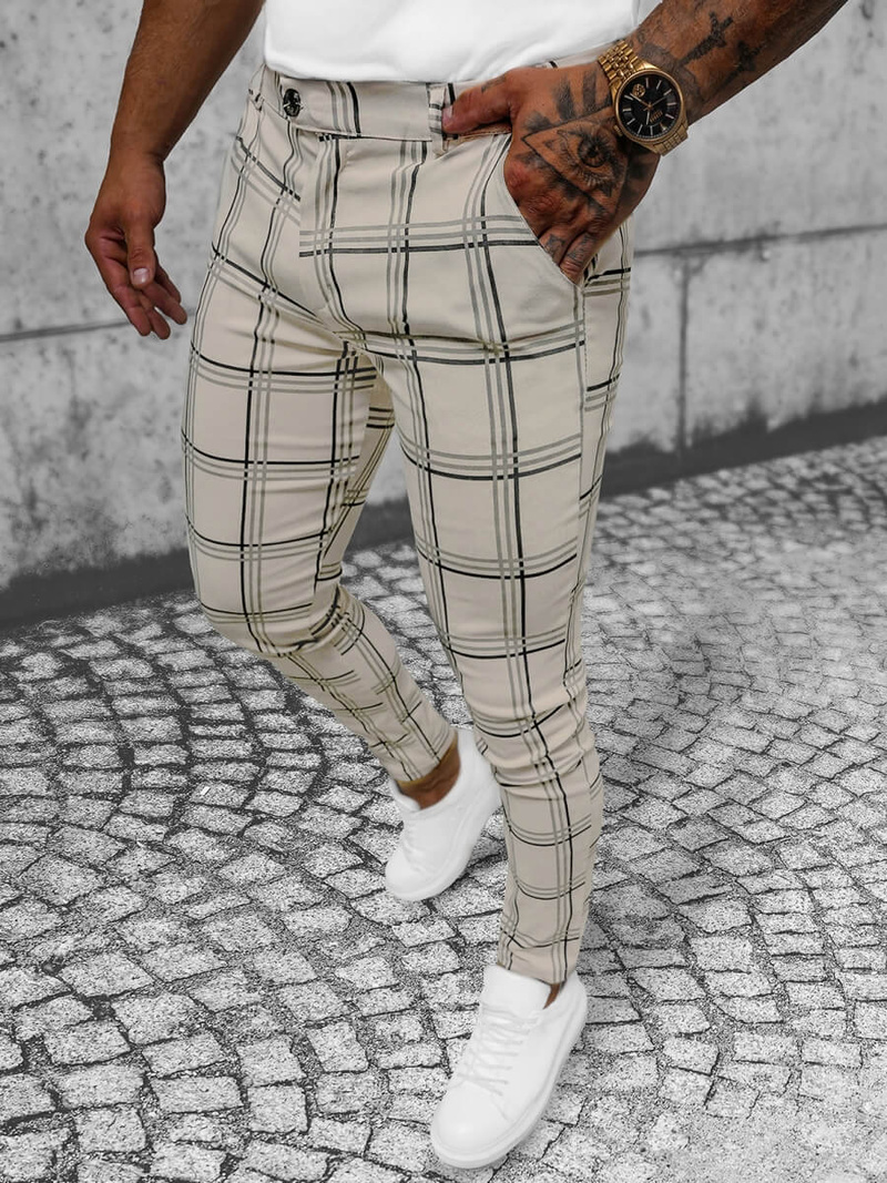 Чоловічі штани чинос Бежевi OZONEE O/P4028