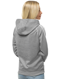 Bluza z kapturem damska szara OZONEE JS/JK88117/2
