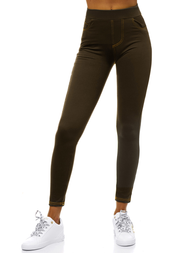 Legginsy damskie brązowe OZONEE JS/1016/A14