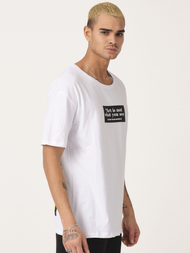 T-Shirt męski z nadrukiem biały OZONEE MR/21540