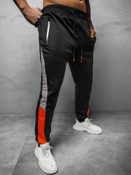 Spodnie dresowe męskie czarne OZONEE JS/K10121