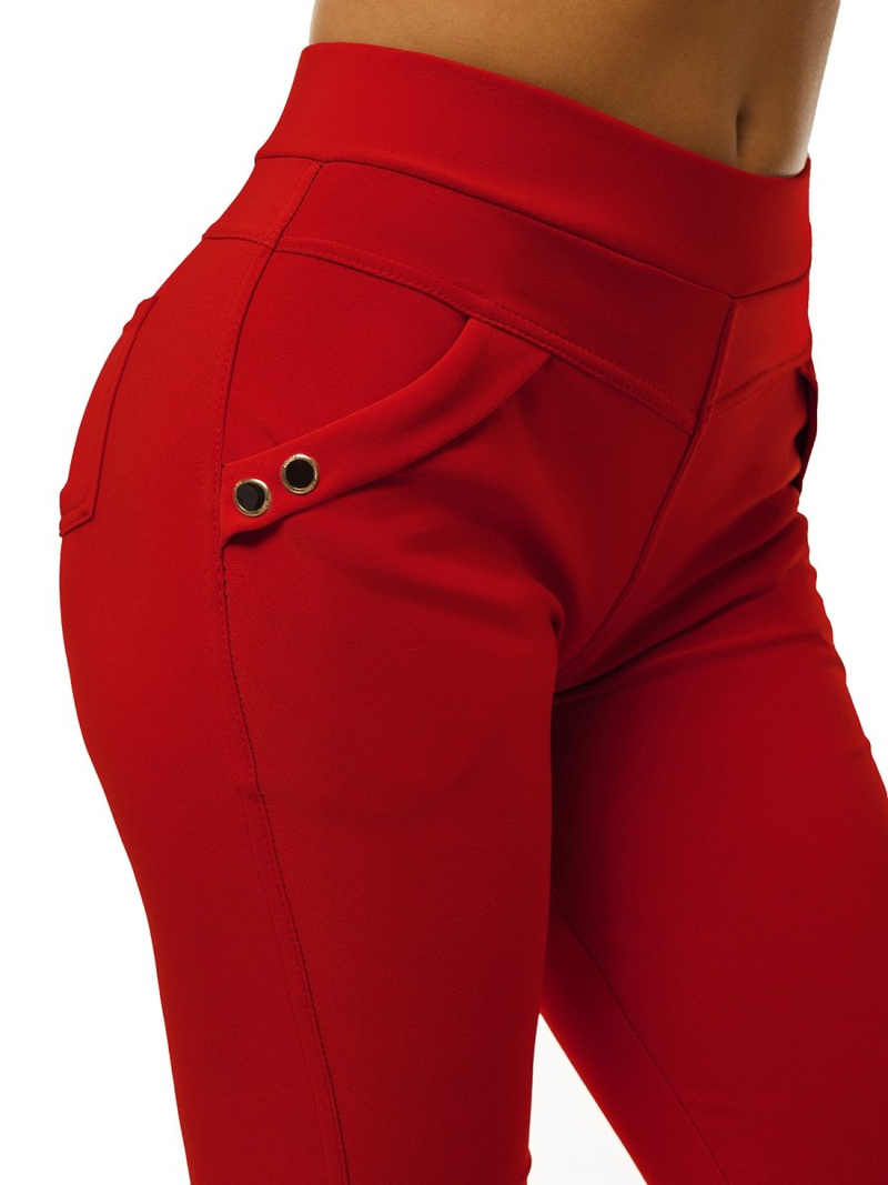 Legginsy krótkie damskie czerwone OZONEE JS/1041/B5