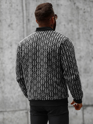 Kurtka męska bomberka czarno-szara OZONEE O/3A55