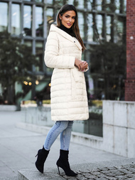 Жіноче пальто екрю OZONEE JS/5M3159/254Z