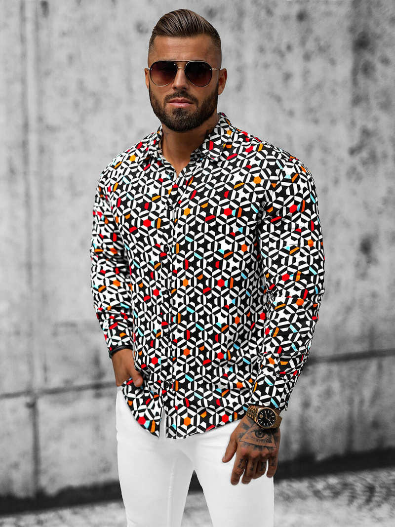 Сорочка чоловіча Кольорова OZONEE E/9000/12Z