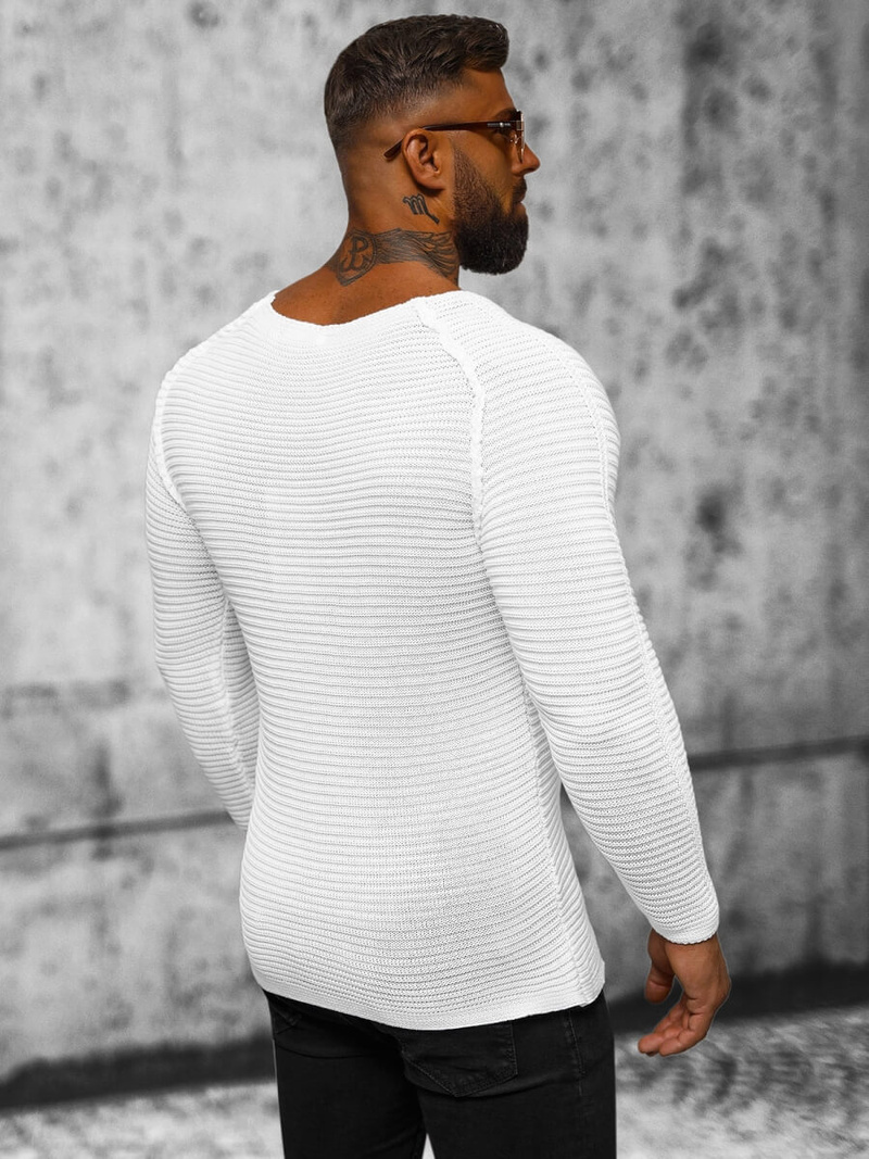 Sweter męski ecru OZONEE L/1442Z