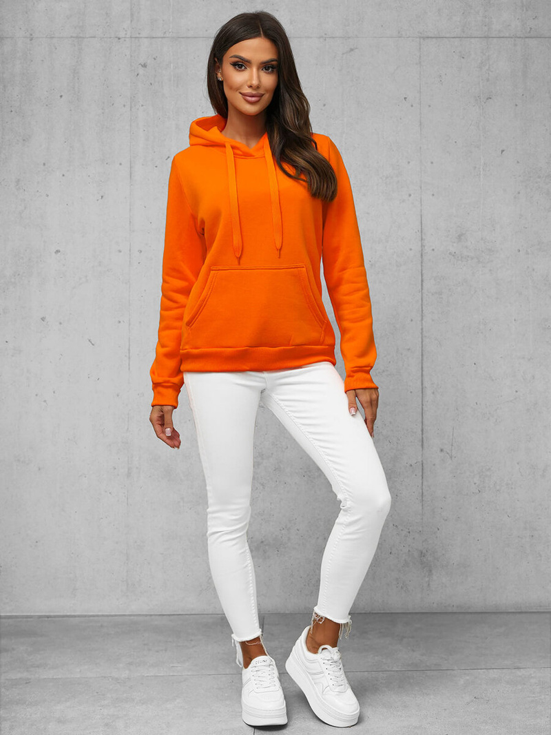 Bluza z kapturem damska pomarańczowa OZONEE JS/W02Z