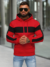 Bluza z kapturem męska czerwona OZONEE JS/8B1309/18