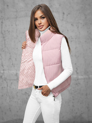 Kamizelka damska pikowana pudrowa OZONEE JS/16M9092/51Z