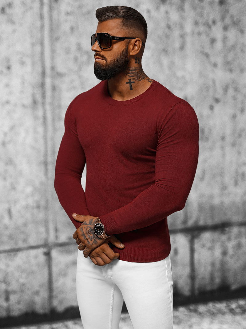 Светр чоловічій Бордовий OZONEE NB/MMB602/7Z