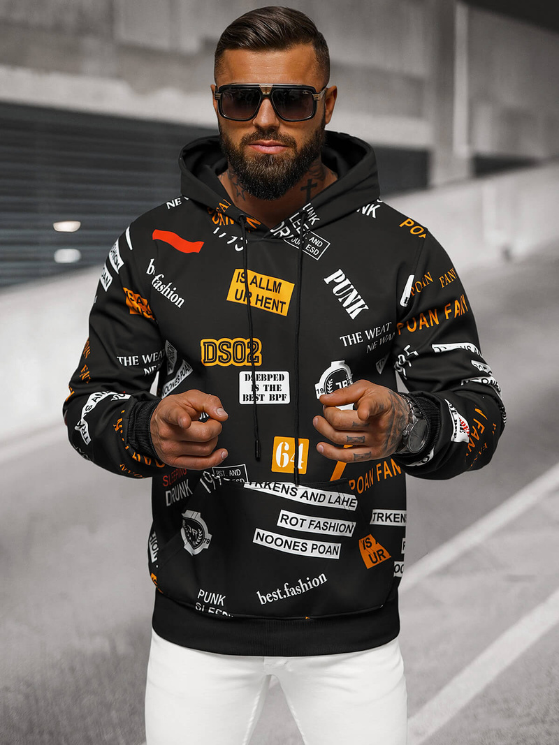 Толстовка чоловіча чорна OZONEE JS/8B1250/3