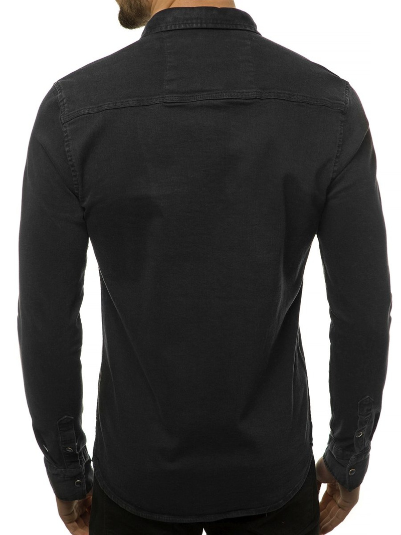 Сорочка чоловіча Чорна OZONEE R/1599