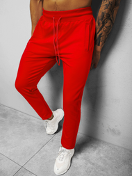 Spodnie dresowe męskie czerwone b/18203022