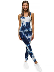 Жіночий спортивний костюм з двох частин Темно-Синiй OZONEE JS/YW88040