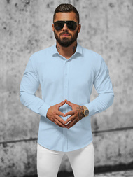 Класична сорочка чоловіча Яскраво-cиня OZONEE O/3777