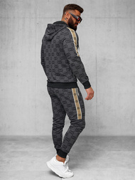 Komplet dresowy męski czarny OZONEE O/FF5053AB