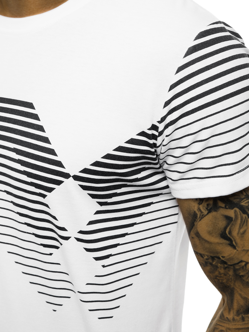 T-Shirt męski biały OZONEE JS/KS2058