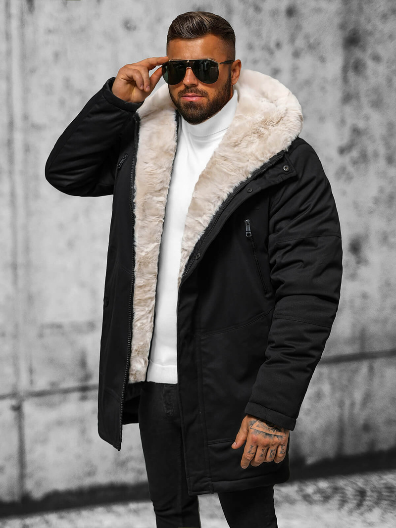 Куртка зимова чоловіча чорна OZONEE JS/22M315/392