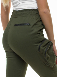 Spodnie damskie chino joggery khaki OZONEE O/802