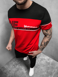 T-Shirt męski czerwony OZONEE JS/SS11002Z