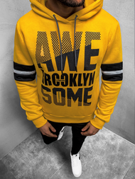 Bluza z kapturem męska żółta OZONEE JS/KS2141Z