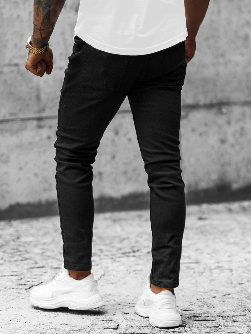 Spodnie jeansowe męskie czarne OZONEE E/5608/01