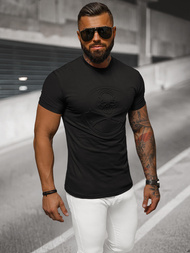 T-shirt męski slim fit czarny OZONEE NB/MT3103