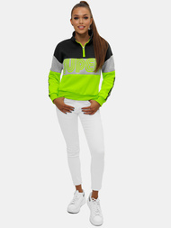 Жіноча Толстовка Чорно-Зелена OZONEE JS/B26019Z