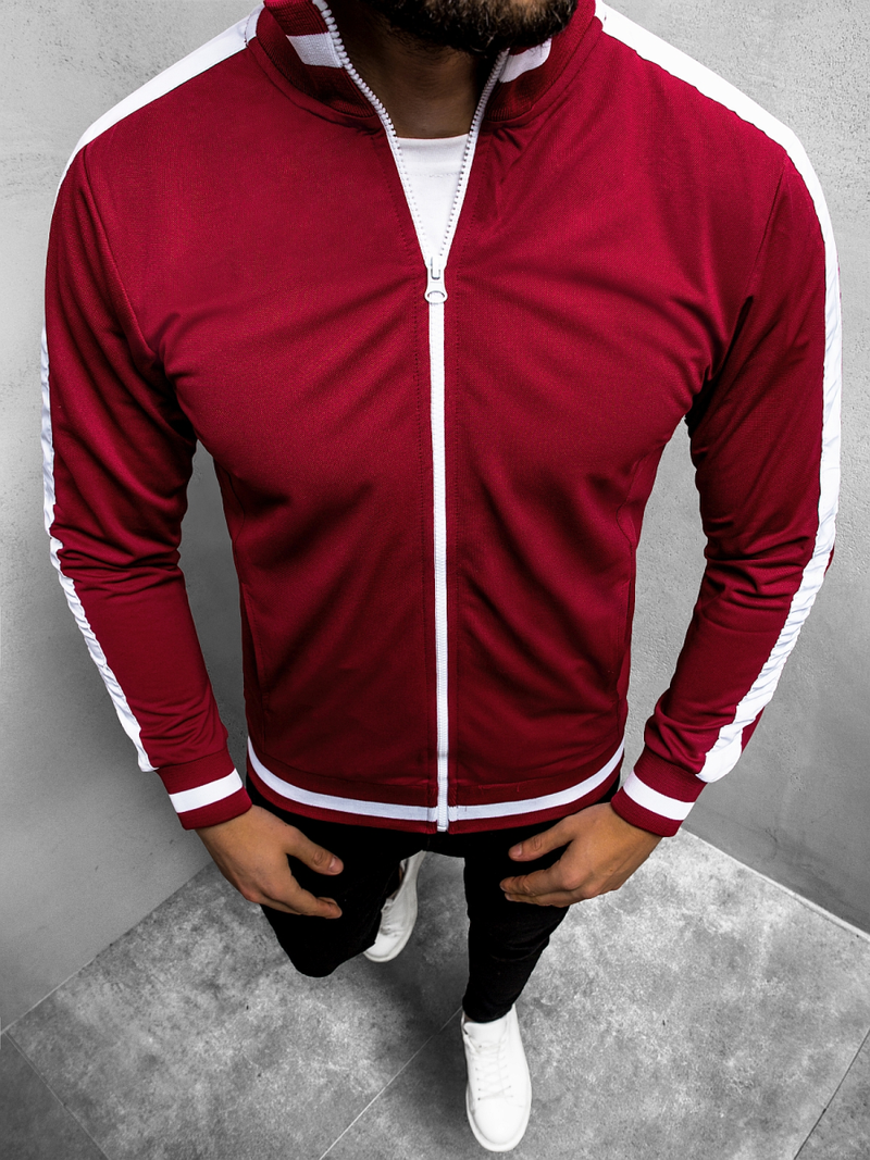 Bluza męska rozpinana bordowa OZONEE O/2126Z