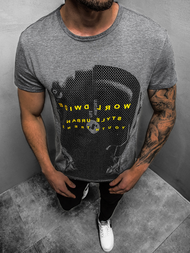 T-Shirt męski grafitowy OZONEE JS/SS10931Z